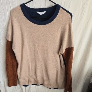 Time & Tru Sweater - Beige, Navy, and Brown